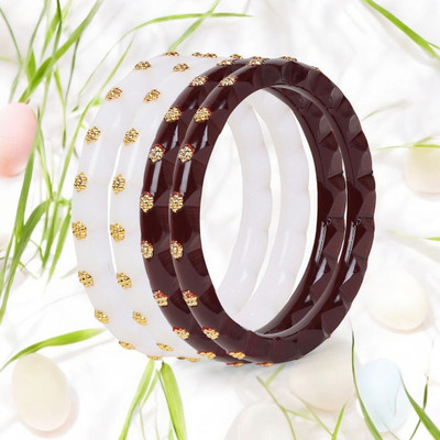 SUNISKA Plastic Gold-plated Bangle Set(Pack of 4)