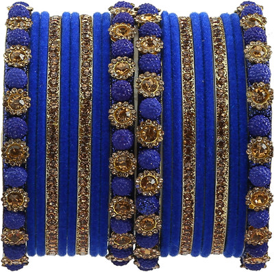 GLIKA Metal Beads, Pearl, Zircon Gold-plated Bangle Set(Pack of 20)