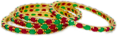 Manikya Copper Gold-plated Bangle(Pack of 4)