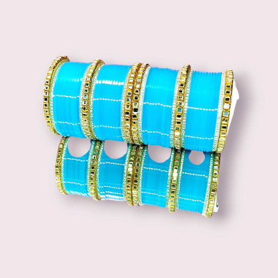 bkk Plastic Crystal Bangle Set(Pack of 10)