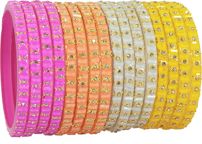 NMII Plastic Zircon Bangle Set(Pack of 16)