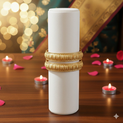 NANDANI COLLECTION Brass Gold-plated Bangle Set(Pack of 2)