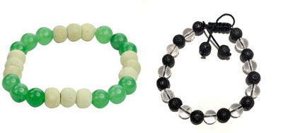 Malas Collection Wood, Stone Bracelet Set(Pack of 2)