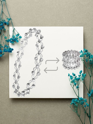 RKB SALES Alloy Cubic Zirconia Silver Bracelet