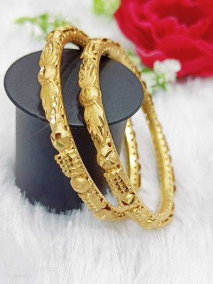 Prasansha Enterprises Alloy Gold-plated Bangle Set(Pack of 2)