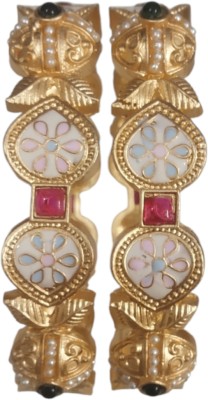 Santosh Jewels Metal Gold-plated Bangle Set(Pack of 2)