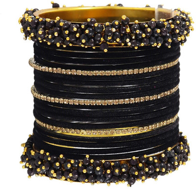 NMII Metal Pearl, Diamond, Zircon Gold-plated Kada(Pack of 21)