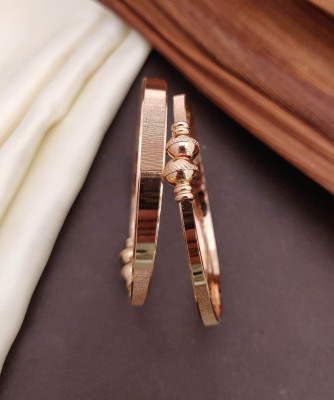 SHIVAY FASHION HUB Alloy Beads Gold-plated Bangle Set(Pack of 2)