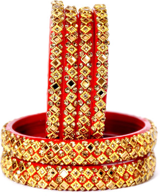 OJHA Glass Bangle Set(Pack of 6)