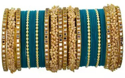 DONERIA Metal Beads Bangle Set(Pack of 40)
