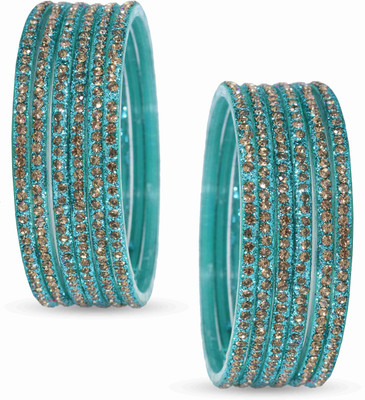 NMII Glass Zircon Bangle Set(Pack of 10)