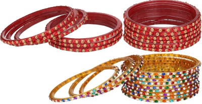 AFAST Glass Beads, Crystal Bangle Set(Pack of 10)