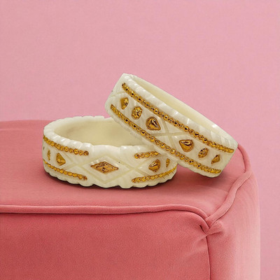 TANVI J Plastic Gold-plated Shakha Pola(Pack of 2)