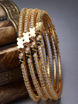 Sukkhi Alloy Gold-plated Bangle Set(Pack of 4)