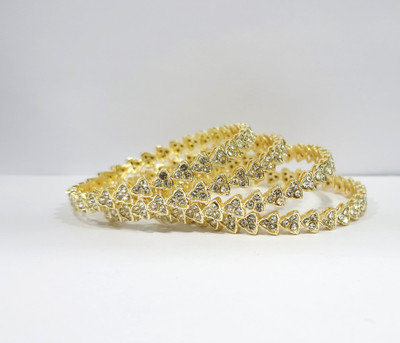 Edenya Metal Gold-plated Bangle(Pack of 4)