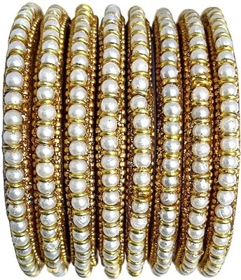 Jay Enterprises Glass Cubic Zirconia Kada(Pack of 8)