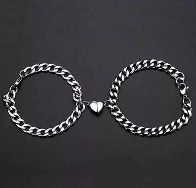 m a enterprises Alloy Silver Bracelet(Pack of 2)