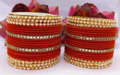 ELITEBAZAAR Metal Silver Bangle Set(Pack of 40)