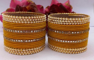 Rajwadi Alloy Pearl Bangle Set(Pack of 10)