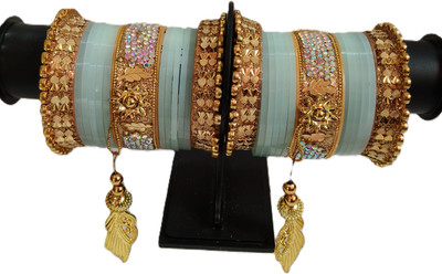 Bold Looks Plastic, Alloy Gold-plated Chudas(Pack of 10)