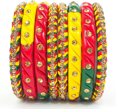 lahticollection Lac Bangle Set(Pack of 8)