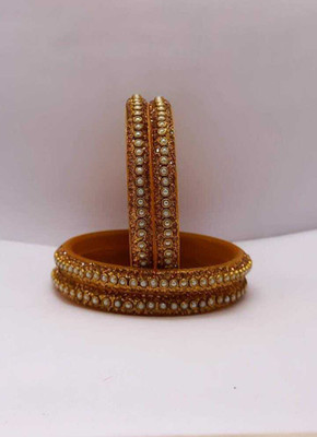Rajwadi Plastic Crystal Bangle Set(Pack of 4)