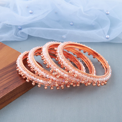GC PREMIUM JEWELLERY Brass Gold-plated Bangle Set(Pack of 4)