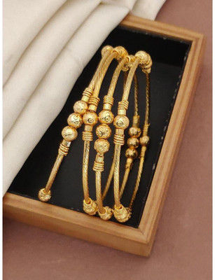 Dharti Ent Copper Gold-plated Bangle Set(Pack of 4)