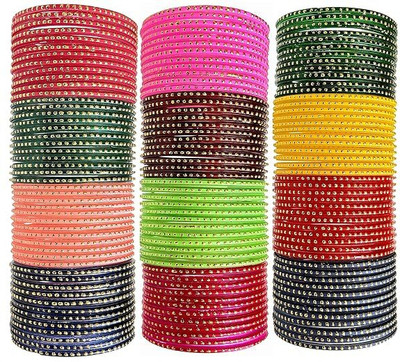 LAVAZA Glass Bangle Set(Pack of 10)