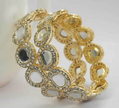 vkat Alloy Gold-plated Kada(Pack of 2)