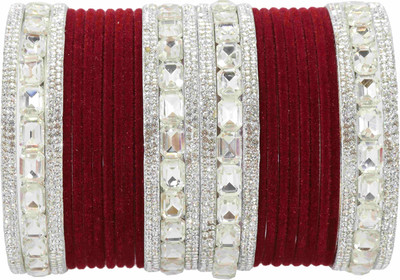 ZULKA Metal Zircon Bangle Set(Pack of 28)