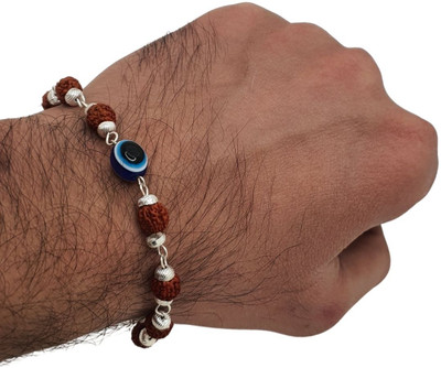 Human Collections Rudraksha, Evil Eye Silver Kada