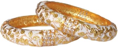 V FASHION JEWELLERY Metal Gold-plated Bangle(Pack of 2)