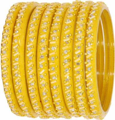 LAVAZZA Glass Bangle Set(Pack of 8)