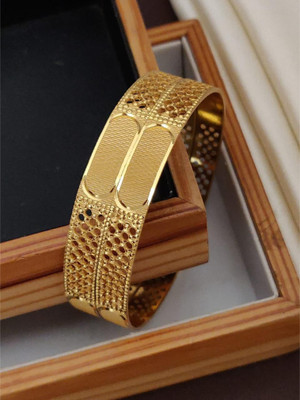 DIMIKI Copper Gold-plated Bangle Set(Pack of 2)
