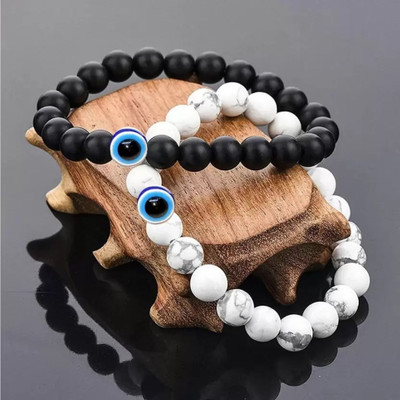 DIVINE SOUVENIRS Stone Beads, Crystal Bracelet Set(Pack of 2)