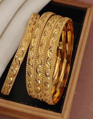 VFA Alloy Gold-plated Bangle Set(Pack of 4)
