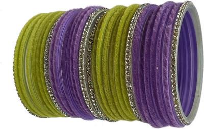 DURGANSH Glass Zircon Bangle Set