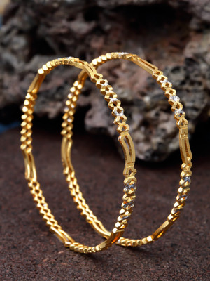 Sanjog Alloy Gold-plated Bangle Set(Pack of 2)