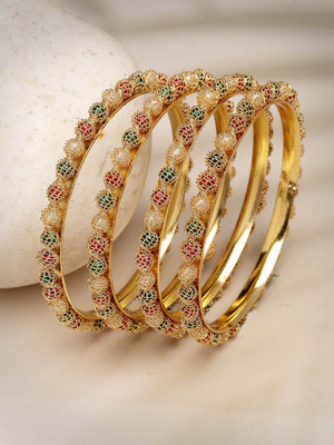 ANOUK Alloy Beads Gold-plated Bangle Set(Pack of 4)