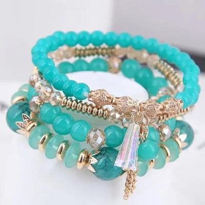 Vembley Alloy Crystal Bracelet Set(Pack of 4)