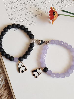 Agatesvibe Stone, Crystal, Glass Beads Bracelet(Pack of 2)