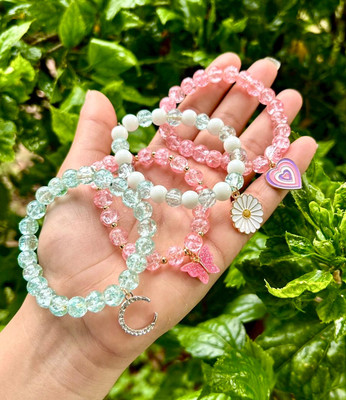 MEHAK CREATION Alloy Crystal Bracelet(Pack of 4)