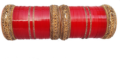 SASCO Plastic Zircon Gold-plated Chudas(Pack of 56)