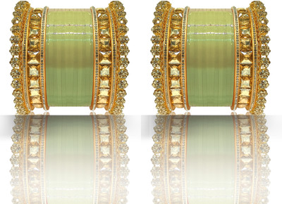 beutifly Metal, Plastic Gold-plated Bangle Set(Pack of 2)