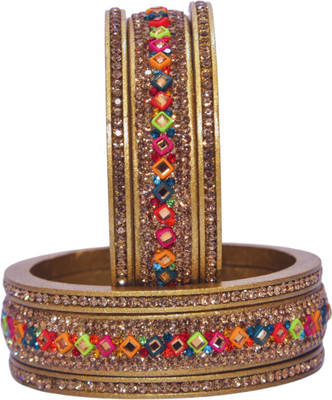 Naziya Lahti Bhandar Lac Bangle Set(Pack of 6)