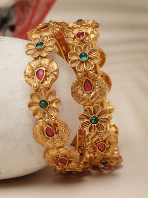 Sukkhi Alloy Gold-plated Bangle Set(Pack of 2)