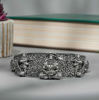 The Splendid Oxidised Silver, Alloy Silver Coated Bracelet