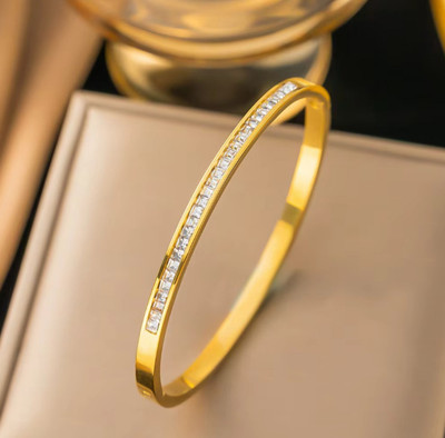 Jewar Sterling Silver, Stainless Steel Gold-plated Bracelet