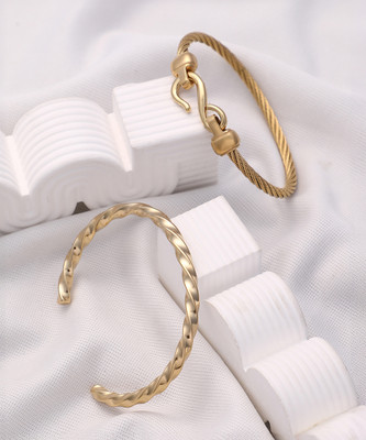 SOHI Alloy Gold-plated Bracelet Set(Pack of 2)